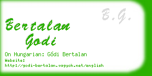 bertalan godi business card